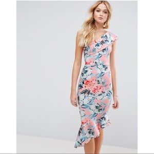 ASOS Petite Pink one off the shoulder Dress size 0